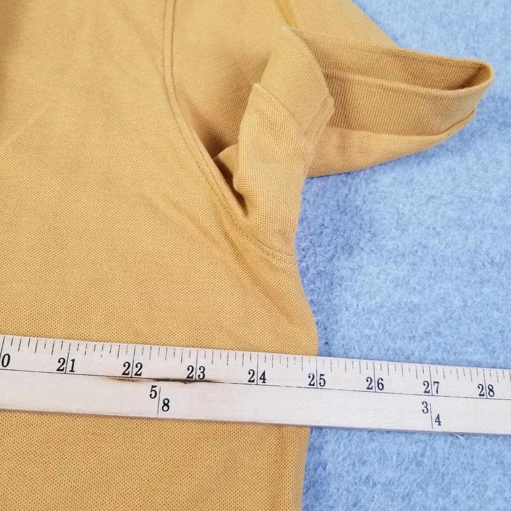 True Religion Polo Shirt Mens 3XL XXXL Yellow Orange Short Sleeve Horseshoe Logo